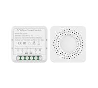 Dioche Modulo relè Interruttore WiFi a 2 Vie Interruttore Remoto Intelligente Controllo Wireless 16A Controllo Vocale Remoto Compatibile con APP (1PCS)