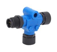 Dioche NMEA 2000 Tee NMEA 2000 Marine T Connettore M12 5 Pin IP67 Resistente all'acqua Collegamento Stabile Cavo Backbone Terminale a T per Reti Lowrance Giallo (BLUE)