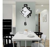 Dioche Orologio a Parete in Ferro Battuto in Stile nordico? Elegante Design a Pendolo Digitale per Soggiorno e Bar, Finiture Non Tossiche Sicure, Operazioni Tranquille, Casa Elegante D 閏 o