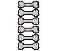 Dioche Patch per Ossa Osso Confezione da 6 Toppe in Cotone Ricamate con Motivo a Osso di Cane per Abbigliamento Fai da Te 6x2,7 Cm/2,4x1,1 Pollici - Crea Stili Unici per Tutte le Occasioni