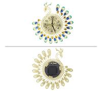 Dioche Pavone Che Verso Sud Orologio da Parete Silenzioso Moderno in Ferro Senza Ticchettio per l'arredamento del Soggiorno - Design a Risparmio Energetico con Strass