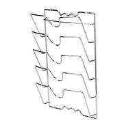 Dioche Porta coperchi Verticale, Pratici Accessori Cucina per coperchi di Varie Misure, Funzionale Supporto Porta pentole da Parete in Metallo Utensili da Cucina salvaspazio, Argento