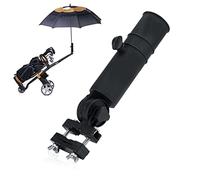 Dioche Porta Ombrello da Golf Regolabile per Carrello Golf, Nero - Supporto Universale Ombrelli Passeggino e della Spesa, Facile Installazione, Portaombrello Manici, Accessori Cart