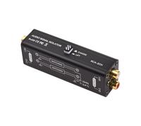 Dioche Professionale Portatile 2 Ground Loop Isolatore Eliminatore di Ronzio Filtro Antirumore per Stereo Domestico Altoparlanti Microfoni per Conferenze Lettori Nero 10,5 X 3 X 2,5