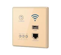 Dioche Router Wireless a Parete da 300 Mbps Adatto per Reti di Hotel, Uffici e domestiche; Supporta la Crittografia WPS. (GOLD)