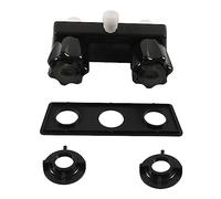 Dioche Rubinetto per Doccia per con Doppie Manopole - Deviatore per Valvola per Doccia per 4" Controllo Valvola Miscelatrice per da Bagno per (BLACK)