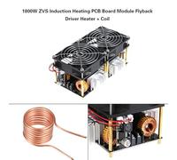 Dioche Scheda di Riscaldamento a Induzione, Modulo Scheda di Riscaldamento a Induzione da 1800 W - Riscaldatore Driver Flyback ZVS con Alimentazione 12-48 V per Fusione di Metalli - Rapido Ed