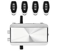 Dioche Serratura a distanza intelligente in acciaio inossidabile, sicurezza per casa e ufficio, serratura intelligente, antifurto, senza chiave, 4 telecomandi