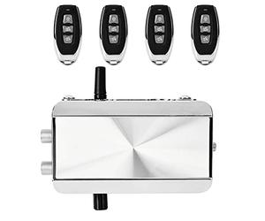 Dioche Serratura a distanza intelligente in acciaio inossidabile, sicurezza per casa e ufficio, serratura intelligente, antifurto, senza chiave, 4 telecomandi