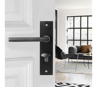 Dioche Set AnterioreSet di Maniglie per Porte in Lega di Zinco Ultra Silence - Cilindro Ergonomico per Serratura Divisa per Interni per Porte in Legno - Funzionamento Fluido e Silenzioso con