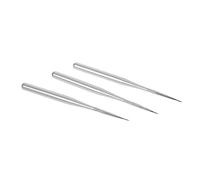 Dioche Set di Pennelli Professionali per Nail Art in Acrilico 3 Pezzi Pennelli per Pittura per Unghie per Ricostruzione Gel di Disegno per Unghie Art Design Donna Moda Argento 13,5 Cm
