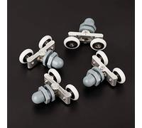 Dioche Showe4pcs Durevole Doppia Rullo per Porta a Rulli Scorrevoli da 25 Mm per Porta in Vetro del Bagno, Funzionamento Silenzioso, Installazione Professionale Consigliata, Diametro 25 Mm (23)