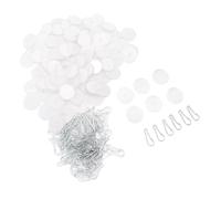 Dioche Soffitto Autoadesivo 100 Pezzi Ganci per Soffitto Autoadesivi Trasparenti - Perforazione Richiesta, Disco per Montaggio a Parete con 100 Anelli per Ganci. Elevata Trasparenza e Design