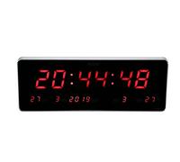 Dioche Sonew 14.2 `` Orologio Digitale da Parete Grande, Display a LED Elettrico Orologio da Parete Moderno con Calendario per Camera da Letto Ufficio(Calendario + Temperatura + Settimana)
