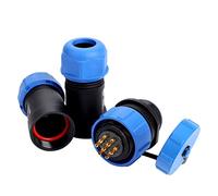 Dioche SP21 IP68 Connettore con Spina Aviazione Impermeabile Connettore in Plastica 2pin per Lampade e Lanterne Esterno (7 Pin)