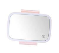 Dioche Specchio Solare per Auto Cosmetico Parasole per Trucco con Luci a LED - Specchio Cosmetico per Trucco Clip-on per Automobile - Luce Soffusa Brillante Facile Applicazione del (PINK)