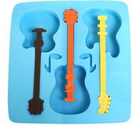 Dioche Stampo di Ghiaccio a Forma di Chitarra con 3 Ghiaccio Fai-da-te, Produrre Agitanti Pops Al Gusto di Frutto per il Tuo Drink Silicone, Specifiche: Materiale: Silicone Artificiale + (Colore