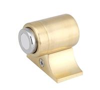Dioche Stop Alla Porta Magnetica in Lega di Zinco con Forte Potenza di Aspirazione e Base Triangolare, Finitura in Acciaio Spazzolato per le Porte della Casa (Colore ottone)