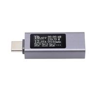 Dioche Tester USB, USB KWS-2301C Multimetro Digitale Multifunzione Misuratore di Tensione e Corrente Voltmetro di Potenza Amperometro DC4-30V 0-12A con Display HD per Monitoraggio in Tempo Reale