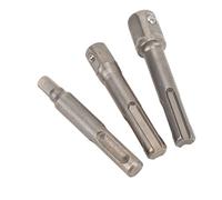 Dioche Unità da 3/8" Set di Adattatori per Prese SDS Plus da 3 Pezzi - Convertitore di Punte per Trapano a Percussione da 1/4" /8" 1/2" - Acciaio Al Cromo Vanadio di Alta qualità, Blocco con