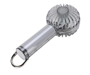 Dioche Ventilatore Portatile Speed Mini Ventilatore Portatile Trasparente con Gancio, Batteria Ricaricabile Integrata da 1200 MAh, Funzionamento Silenzioso a 3 velocità, Adatto per Uso Interno Ed