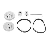 Dioche Zeberoxyz 2 Set Ruota Sincrona Puleggia Dentata in Lega di Alluminio - 20T e 60T con Lunghezza 200 Mm, Cinghia Dentata Larghezza 6 Mm - Ideale per Stampanti 3D e Progetti Fai da Te