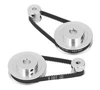 Dioche Zeberoxyz 2 Set Ruota Sincrona Puleggia Dentata in Lega di Alluminio - 20T e 60T con Lunghezza 200 Mm, Cinghia Dentata Larghezza 6 Mm - Ideale per Stampanti 3D e Progetti Fai da Te (20 t 5