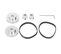 Dioche Zeberoxyz 2 Set Ruota Sincrona Puleggia Dentata in Lega di Alluminio - 20T e 60T con Lunghezza 200 Mm, Cinghia Dentata Larghezza 6 Mm - Ideale per Stampanti 3D e Progetti Fai da Te