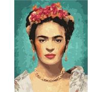 DIODARK Kit di pittura a olio fai da te per adulti, per adulti, pittore Frida, tela prestampata, pittura acrilica, funziona per decorare le pareti di casa, regali, 40 x 50 cm, senza cornice (12348)