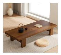 Diodceraic Low Coffee Table Japanese Floor Table Solid Wood Farmhouse Rustic Rectangular Center Table Low Table for Sitting on The Floor(Walnut,200 * 60 * 38cm)