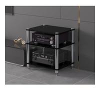Diodceraic Rack Stereo Supporto AV Media Rack Torre Audio CD Lettore di Dischi Stereo Ricevitore DVD Mensola, Mobile Espositore CD Con Piedi Antivibranti(2 tier)