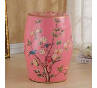 Diodceraic Sgabello a tamburo nello stile cinese Fiori e Farfalle Sgabello da giardino Decorativo sgabello da giardino per interni e esterni, per giardino, patio, cortile posteriore(U)