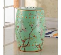 Diodceraic Sgabello a tamburo nello stile cinese Fiori e Farfalle Sgabello da giardino Decorativo sgabello da giardino per interni e esterni, per giardino, patio, cortile posteriore(S)