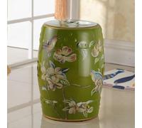 Diodceraic Sgabello Decorativo Stile Cinese In Ceramica Fiori & Farfalle Sgabello Da Giardino Sgabello Da Giardino In Ceramica Boho Per Bagno, Giardino D'Inverno, Patio(C)