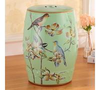 Diodceraic Sgabello Decorativo Stile Cinese In Ceramica Fiori & Farfalle Sgabello Da Giardino Sgabello Da Giardino In Ceramica Boho Per Bagno, Giardino D'Inverno, Patio(F)