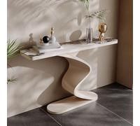 Diodceraic Tavolo Consolle Moderno con Base in Metallo, Tavolo da Corridoio per Ingresso, Base in Acciaio al Carbonio per Vista Elegante per il Soggiorno e la Camera da Letto(White A,100x30x80cm)