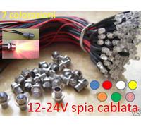 Diodi Cielo Stellato 10 X LED 5mm 12 24V Cablati spia Lampada holder pre-wired [EEK: A+]