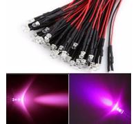 Diodi LED CABLATI alta luminosità 3 e 5 mm BIANCO ROSSO VERDE BLU PRONTI 3-12V