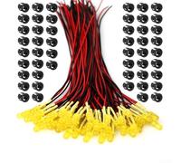 Diodi LED pre-cablati da 5 mm, 12 V, 0,2 W, per luci delle portiere dell'auto, specchietti laterali per moto, segnali di modellismo di treno, laboratori di fisica e progetti con microcontrollore