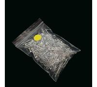 Diodo LED da 5 mm, 5 mm, bianco, verde, rosso, blu, giallo, arancione, rosa, viola, bianco caldo, con testa rotonda, diodo di emissione della luce (100 pezzi bianco-giallo)