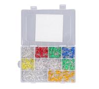 Diodo leggero a LED ASSORTO ASSORTO 500 pezzi bianchi bianco rosso verde blu giallo verde rosa UV arancione viola con scatola di stoccaggio