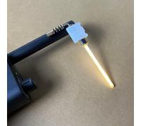Diodo rilevatore di luce a radiofrequenza UHF con antenna in rame e indicatore LED per rilevamento segnale walkie talkie (bianco)