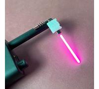 Diodo rilevatore di luce a radiofrequenza UHF con antenna in rame e indicatore LED per rilevamento segnale walkie talkie (rosa)