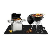Dioeazh Tappetini Barbecue Per Griglia Da Esterno, Grande Tappetino 122x91 cm Doppio Lato Ignifugo e Antiscivolo, Tappetino per barbecue e grill, Per Terrazza Giardino Cortile Cottura Alla Griglia