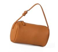 Diogeynu Borsa a tracolla rotonda creativa in pelle PU progettata per comodità e leggerezza per il trasporto quotidiano, Marrone, One Size