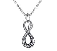 Diogeynu Elegante collana a serpente Ouroboros in acciaio inox, accessorio per il collo del serpente per stili gotici moderni alla moda per uomini e donne, Misura unica, come descritto, come descritto