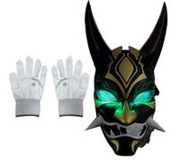 Diogeynu Genshin Impacts Patronus Anime Game Figure Xiao Light Up Full Face Halloween Cosplay Costumi Unisex