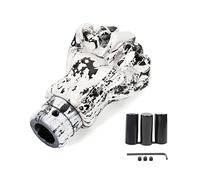 Diogeynu Manopola del cambio manuale a forma di pugno per auto Racing-ResinGraffiti modello misto Pomello del cambio con adattatore da 8 mm 10 mm 12 mm Joycons controller di ricambio kit custodia