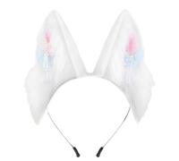 Diogeynu Orecchie di coniglio pelose in peluche Fascia da coniglio Orecchio Copricapo Pelliccia sintetica Orecchie da coniglietto Fascia Accessori Costume Coniglietti Costume