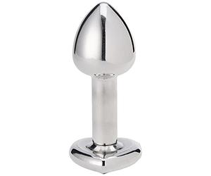 Diogol - Anni Butt Plug Heart Silver 30 mm